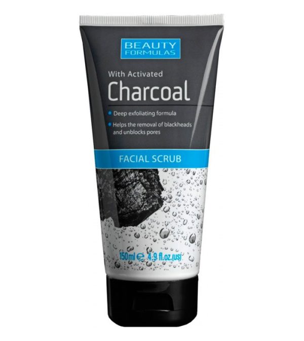BEAUTY FORMULAS תרחיץ פילינג לפנים בתוספת פחם פעיל 150 מ"ל