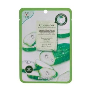 BEAUTY FORMULAS מסכת פנים חד פעמית עם תמציות מלפפון
