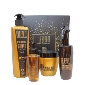 La Beaute לה בוטה מארז אינטנסיב המכיל שמפו + מסכה + סרום + מסכה ללא שטיפה