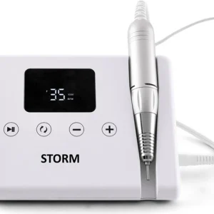 מכונת שיוף מקצועית למניקור ופדיקור קשה STORM צבע לבן